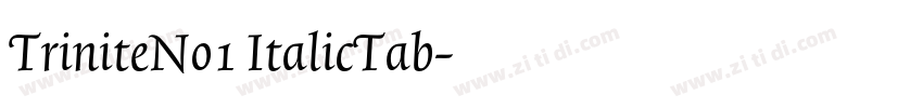 TriniteNo1 ItalicTab字体转换 TriniteNo1 ItalicTab字体转换
